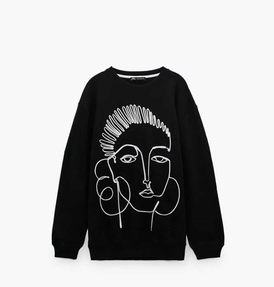 ZARA エンブロイダリーリーガルスウェットシャツ