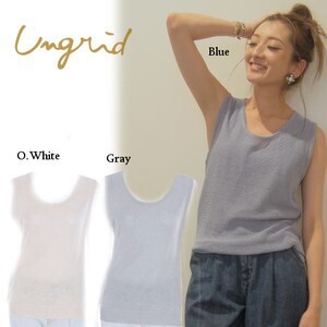 Ungrid シフォンコンビニットタンクトップ