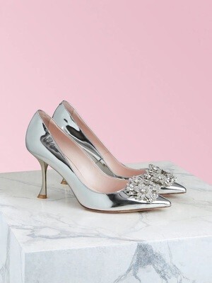 Roger Vivier RV ブーケ ストラス バックル パンプス