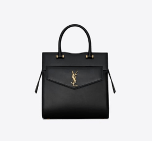 SAINT LAURENT スモールトート “アップタウン”（ボックスサンローラン レザー）