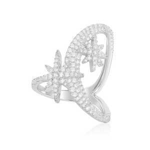 APM Monaco Interlaced Météorites Ring - Silver