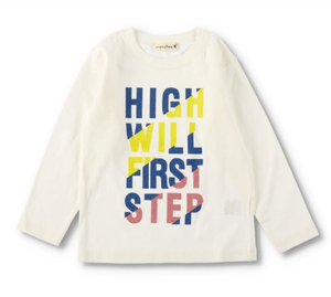 BRANSHES グラデーションロゴ長袖Tシャツ