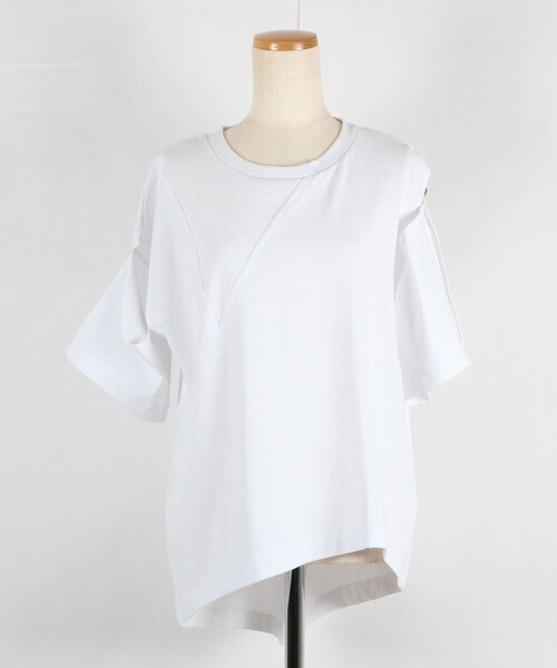 AULA AILA スリットスリーブTシャツ