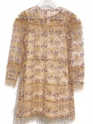 Honey mi Honey flower tulle one-piece