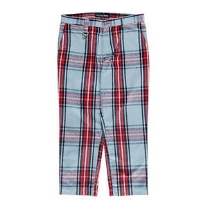 ROLLING CRADLE CHECK CROPPED PANTS / BLUE