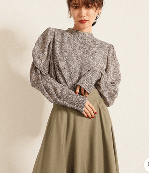 LADYMADE Sleek Paisley パワショルブラウス