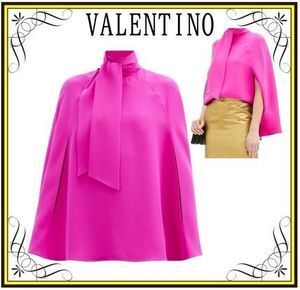 VALENTINO 【VALENTINO】タイネックシルクキャディケープブラウス (VALENTINO/ブラウス・シャツ) 1400673【BUYMA】