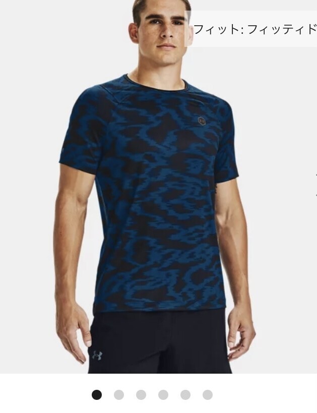 UNDER ARMOUR UAヒートギア ラッシュ フィッティド ショートスリーブ プリント