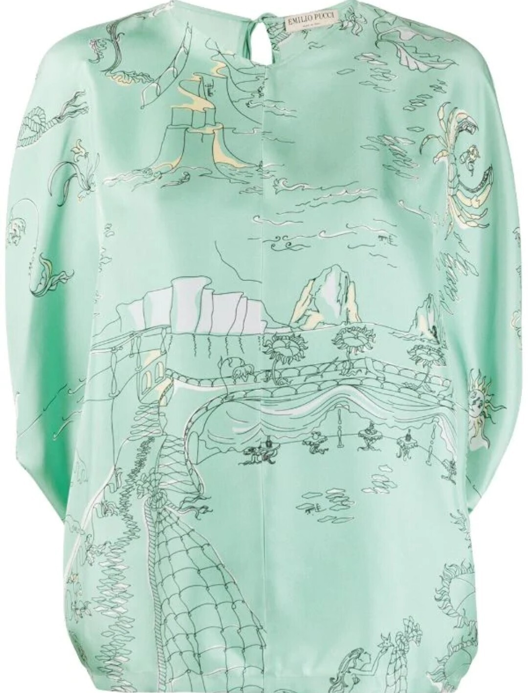 Emilio Pucci La Canzone Del Mare プリント トップ