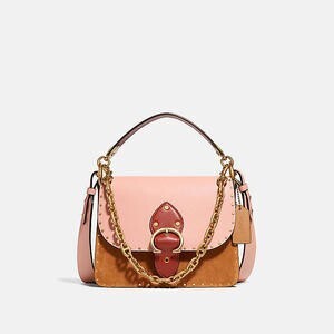 COACH ビート ショルダー バッグ カラーブロック ウィズ リベット