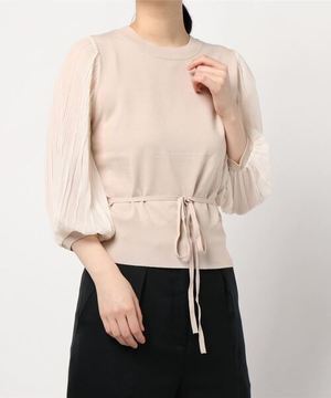 Mystrada 袖プリーツニット