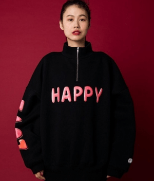 LittleSunnyBite HAPPY LOVE zip sweat top