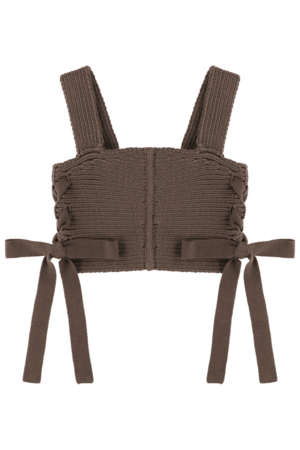 ALEXIA STAM Knit Bustier Top Mocha