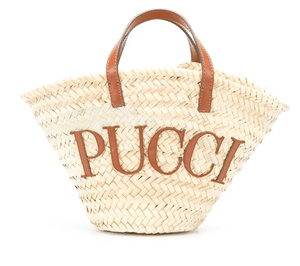 Emilio Pucci ロゴパッチ ビーチバッグ