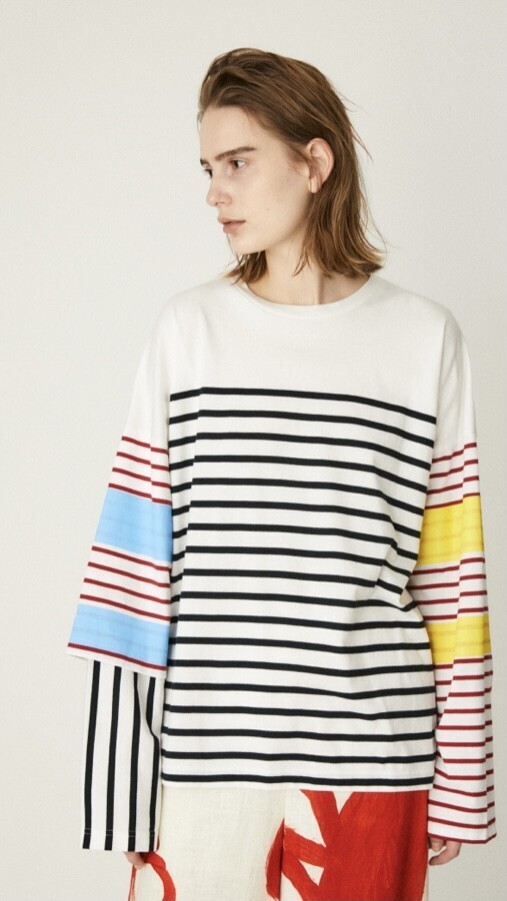 nagonstans Cotton Border Long Sleeve]