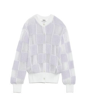 FURFUR チェッカーフラッグ　カーディガン