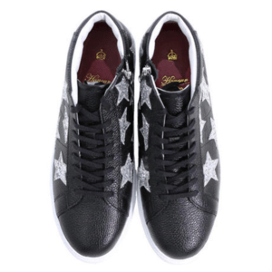 Honour Ovation 【3070】 Black/Silverメンズ レザースニーカー