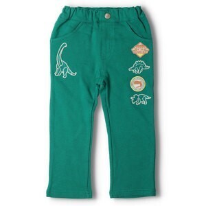 LITTLE BEAR CLUB 裏毛恐竜ワッペン付パンツ