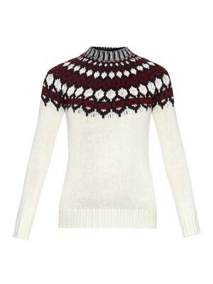 GUCCI INTARSIA-KNIT MERINO WOOL SWEATER