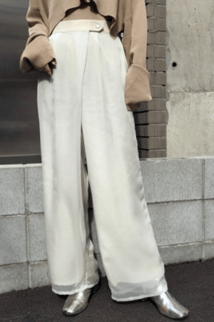 &g’aime Sheer layered pants(988-68600)