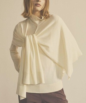 LADYMADE アシンメトリーマントニット