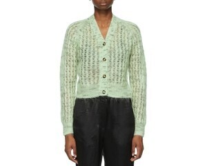 Acne Studios グリーン クロップド カーディガン