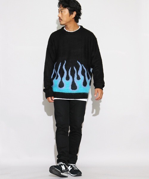 TOWNCRAFT 70S JACQUARD CREW-NECK SWEATER ニットセーター