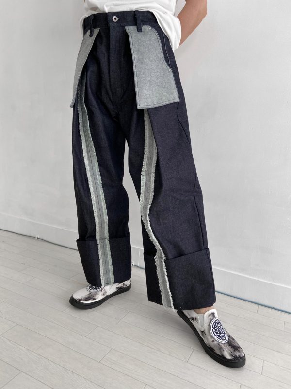 NaNo Art Fringe denim pants