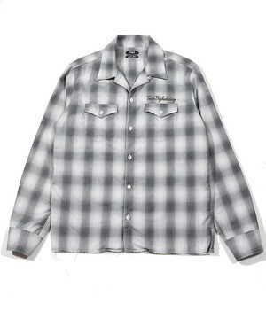 TMT OMBRE CHECK OPEN COLLAR SHIRTS