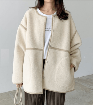 Lian ボアパイピングショートコート