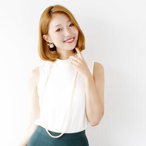 raffia Glass pearl necklace / ラウンドパール、バロックパール