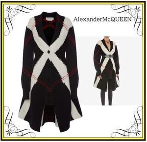 Alexander McQueen 【ALEXANDER McQUEEN】アーガイルニットカーディガン (alexander mcqueen/カーディガン) 641867Q1ARH1081【BUYMA】