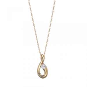 TERRA1012 Trajectory ラボグロウン ダイヤモンド 中石 0.15ct ネックレス K18YG