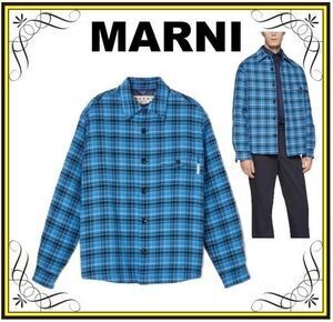 MARNI 【MARNI】フランネル チェックシャツジャケット (MARNI/ジャケットその他) CUMU0185W0S53653CHB55【BUYMA】