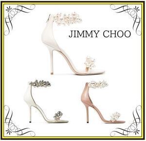 JIMMY CHOO 【Jimmy Choo】 Maisel100mm パールサンダル (Jimmy Choo/サンダル・ミュール) MAISEL100BBH MAISEL100NZH MAISEL100XPX【BUYMA】