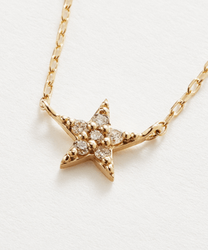Marea rich K10YG　ダイヤモチーフネックレス-Star