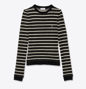 SAINT LAURENT モノグラム セーター（リブベルベットジャージー）