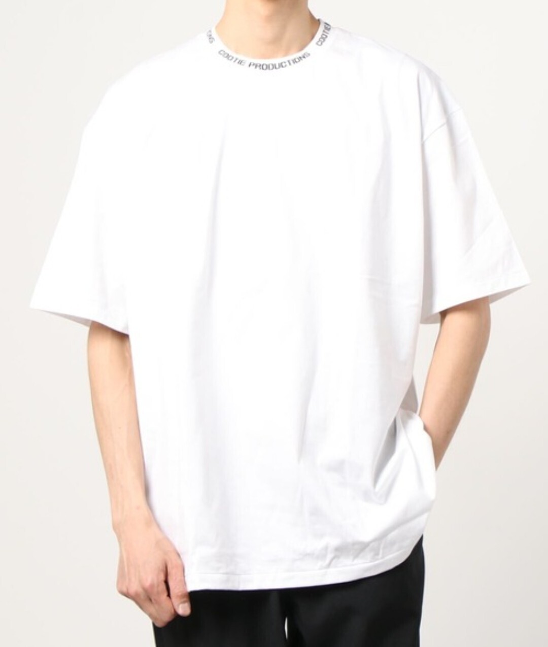 COOTIE PRODUCTIONS Supima Cotton Jacquard Neck S/S Tee
