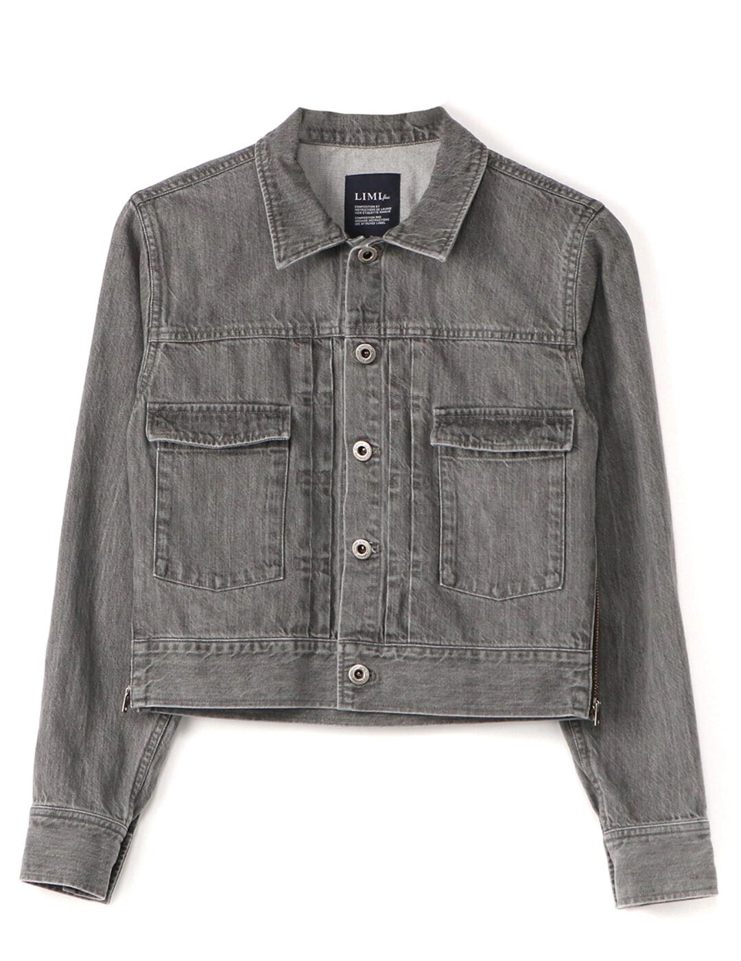 LIMI feu Grey Denim Denim Jacket