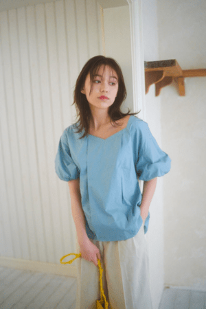 mite SAORI TANABE コラボ puff sleeve blouse