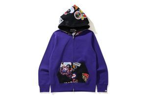A BATHING APE MULTI MOTIF PRINT FULL ZIP HOODIE