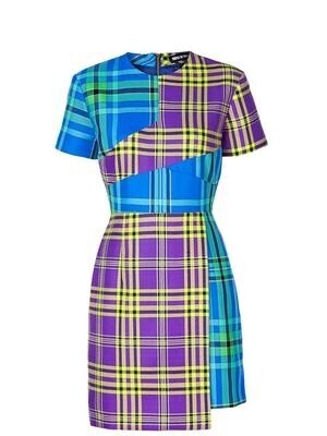 House of Holland Cross Over Tartan Dress
