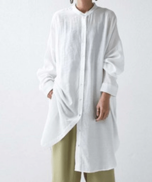 antiqua ロングシャツ シャツ レディース トップス 長袖 ・pk-00666