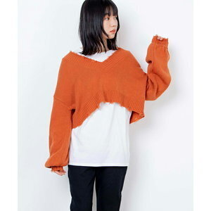 WEGO ダメージVネックニット＆ロンT