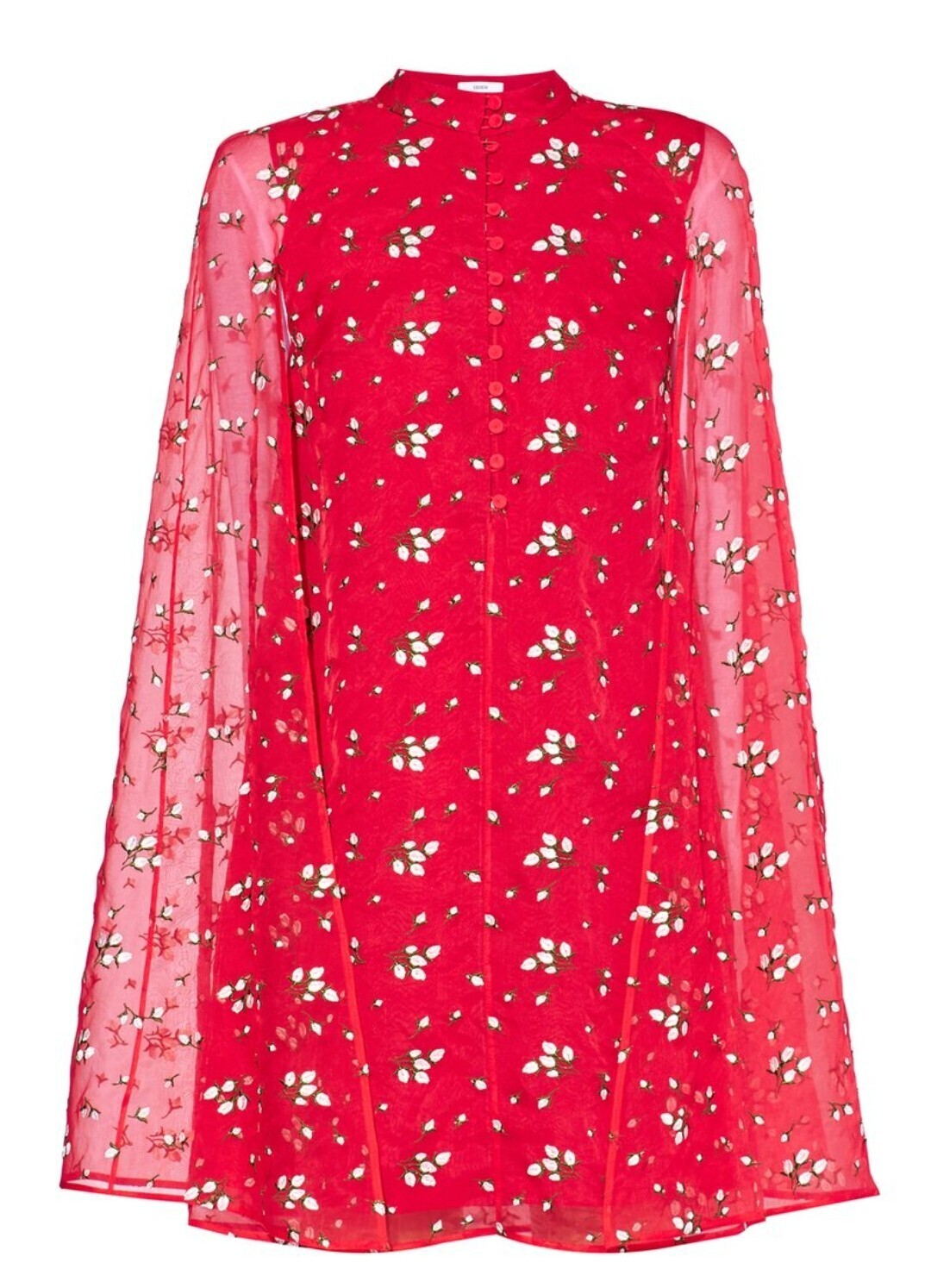 ERDEM Caelyn Silk Cape Dress
