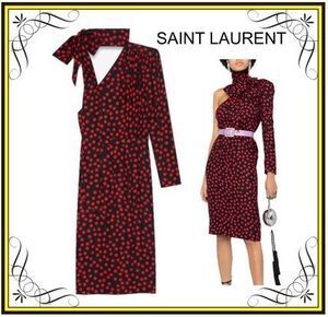 SAINT LAURENT 【Saint Laurent】ワンショルダーラヴァリエネックドレス (Saint Laurent/ワンピース) 635722Y8B071091【BUYMA】