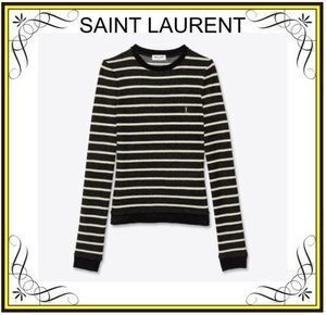 SAINT LAURENT 【Saint Laurent】モノグラム セーター ストライプ (Saint Laurent/ニット・セーター) 634758YBUC21095【BUYMA】