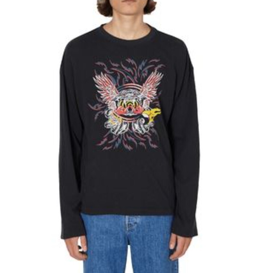 Dries Van Noten クルーネック 長袖 プリント Tシャツ