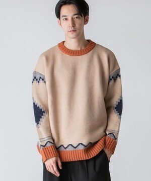 rehacer Folk Pattern Wide Knit