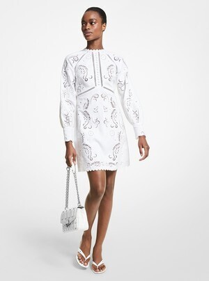 Michael Kors ロングスリーブ エンブロイダリー ミニドレス